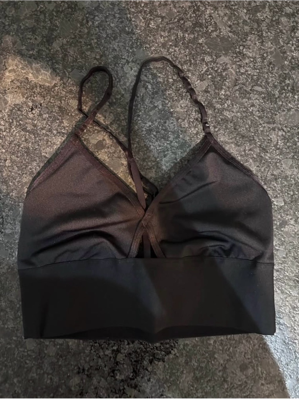 La SENZA Black Mesh-Trim Bralette